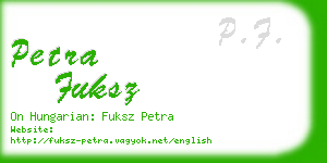 petra fuksz business card